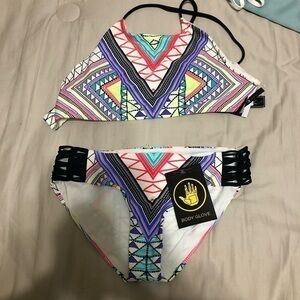 Body glove Geometric Print High Neck Bikini